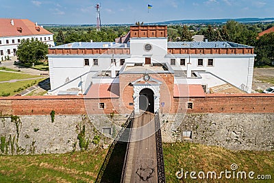 Main entrance to the medieval Dubno Castle at Dubno town, Rivne region, Ukraine Stock Photo