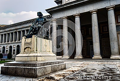 Main facade of the Prado Museum Editorial Stock Photo