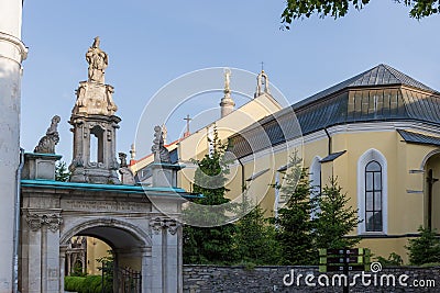 Gate of Saints Peter and Paul Cathedral, Kamianets-Podilskyi, Ukraine Stock Photo