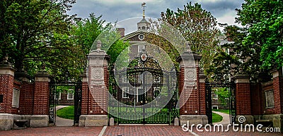 Main Gates to Brown University. Editorial Stock Photo