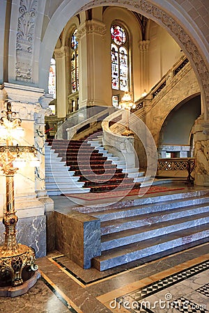 Main Hall of the Peace Palace Stock Photo