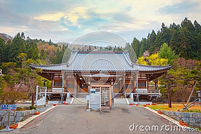 Ain Hall at Seiryu-ji Buddhist temple in Aomori, Japan Editorial Stock Photo