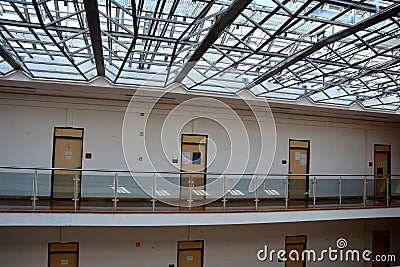 Main hall of the University of Miskolc, Topolcza, Hungary Editorial Stock Photo