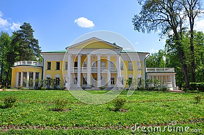 The main house at the Museum-Reserve Leninskie Gorki. Russia Editorial Stock Photo