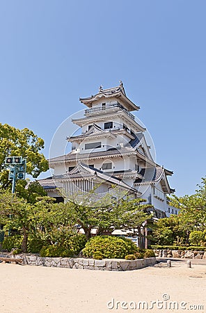 Main keep (donjon) of Imabari Castle, Japan Stock Photo