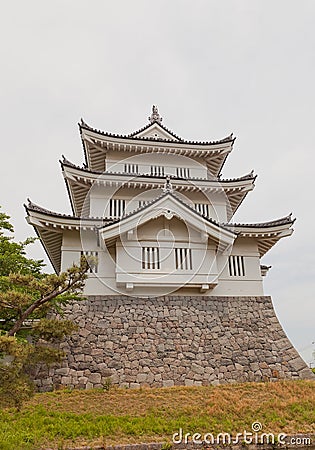 Main keep of Oshi castle in Gyoda town, Japan Stock Photo