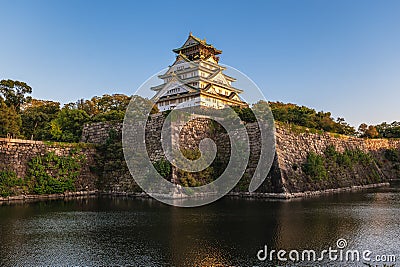 Main keep, Tenshu, of Osaka Castle Stock Photo