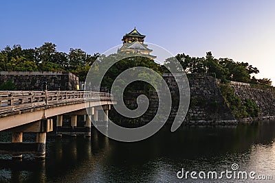 Main keep, Tenshu, of Osaka Castle Stock Photo