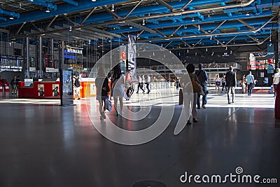 Main lobby Pompidou Centre Paris Editorial Stock Photo