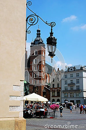 Main Market Square, Cracow, Poland Editorial Stock Photo