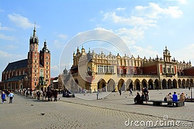 Main Market Square, Krakow, Poland Editorial Stock Photo