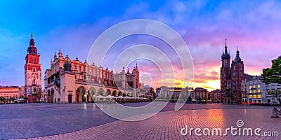 Main market square, Krakow, Poland Stock Photo