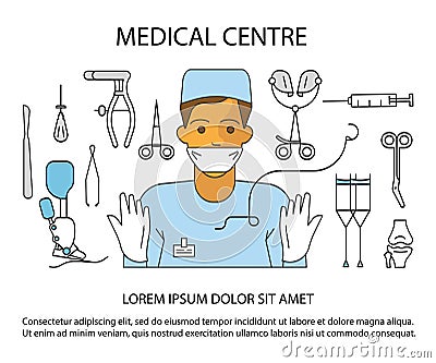 Medical centre website Vector Illustration