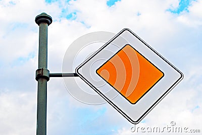 Main road sign Stock Photo