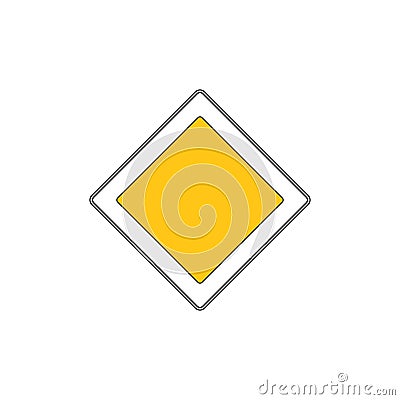 Main road sign Vector Illustration