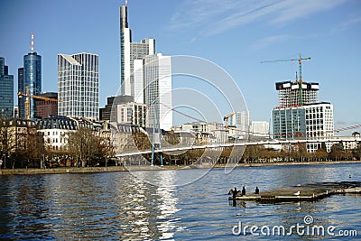 Main Shore district Frankfurt Stock Photo