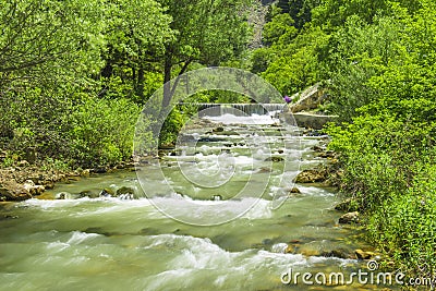 Main source of natural water from the mountains Stock Photo