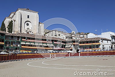 Main square of Chinchon converted into bullring during the celeb Editorial Stock Photo