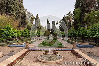 Main square in the Jnan Sbil park in downtown Fes Stock Photo