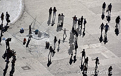 The main square of the Old Town of Krakow, Lesser Poland, Editorial Stock Photo