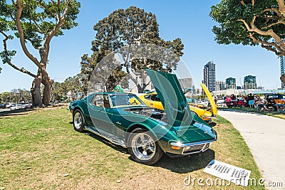 Chevrolet Corvette Car Show in San Diego, California Editorial Stock Photo