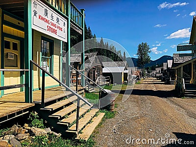 The main street of Barkerville. Editorial Stock Photo