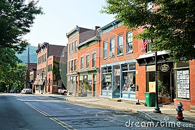 Main street Beacon New York on sleepy sunday morning Editorial Stock Photo