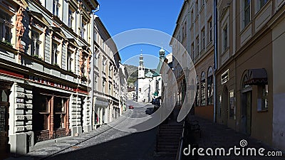 Old city of Banska Stiavnica, Slovakia Editorial Stock Photo