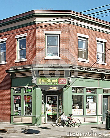 Main Street Delicatessen, in Beacon, New York Editorial Stock Photo