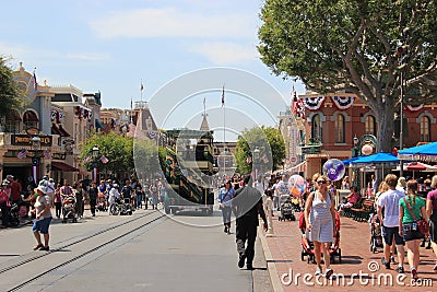 Main Street, U.S.A. at Disneyland California Editorial Stock Photo