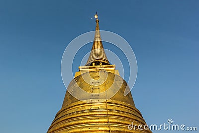 Main stupa of the pagoda in Bangkok Stock Photo