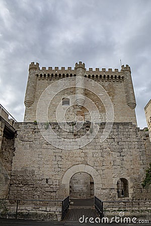 Main tower of PeÃ±afiel castle , Spain Editorial Stock Photo