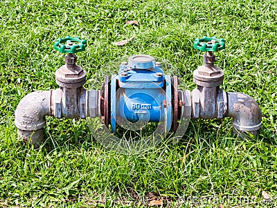 Main water meter Stock Photo