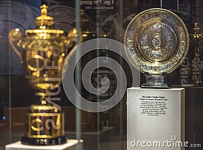 Main Wimbledon tropheys Editorial Stock Photo