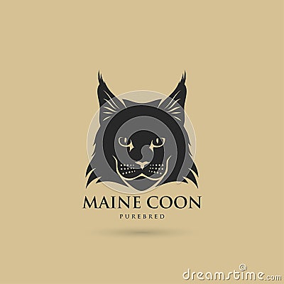 Maine Coon cat - vector illustration Vector Illustration