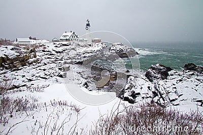 Portland Head Lighthouse, Cape Elizabeth, Maine Stock Photo