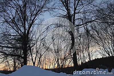 Maine sunset Stock Photo