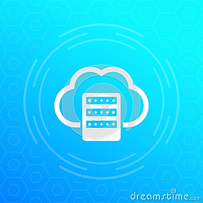 Mainframe, hosting or cloud storage vector icon Vector Illustration