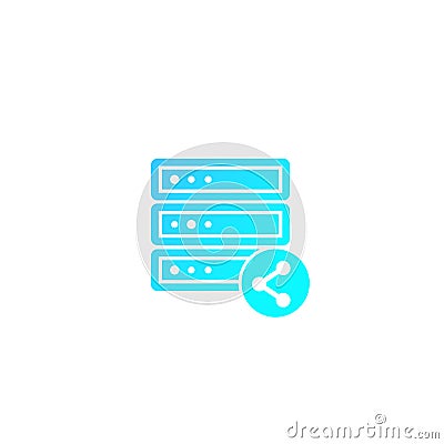 Mainframe, server, shared hosting vector Vector Illustration