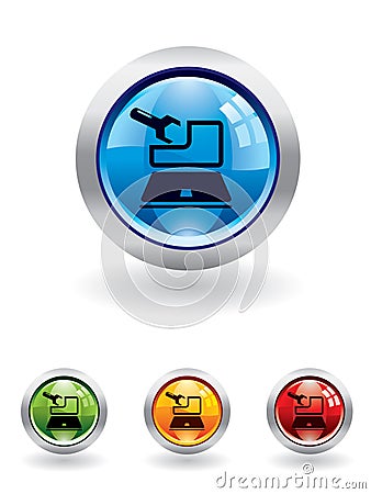 Maintenance button from series Vector Illustration