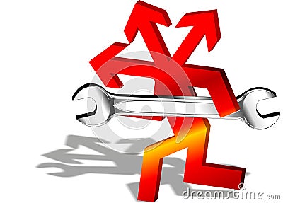 Maintenance logo Stock Photo