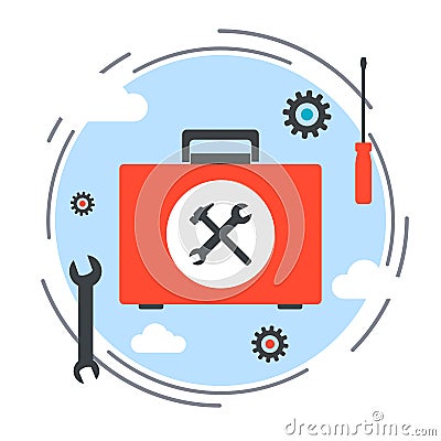 Maintenance service, technical support, help service vector concept Vector Illustration