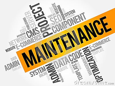 Maintenance word cloud collage Stock Photo