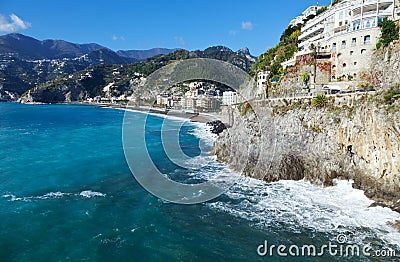 Maiori coast Stock Photo