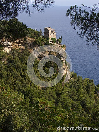 Maiori tower on the coast amal Stock Photo