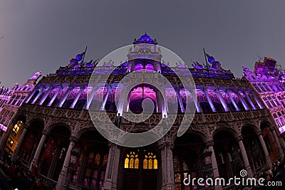 Maison du Roi in Central square of Brussels, Belgium Editorial Stock Photo