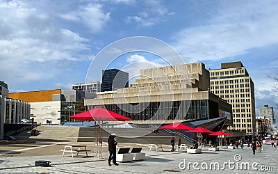 The Maisonneuve Theatre part of the Quartier des spectacles in Montreal Editorial Stock Photo