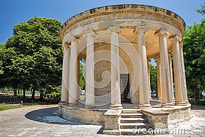 Maitland Rotunda, neoclassical monument. Spianada square in Corfu, Greece Stock Photo
