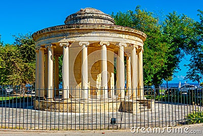 Maitland Monument in Greek town Kerkyra Editorial Stock Photo