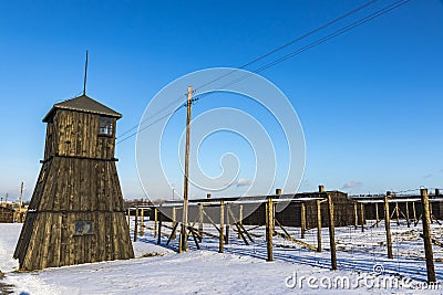 Majdanek concentration camp in Lublin, Poland Editorial Stock Photo